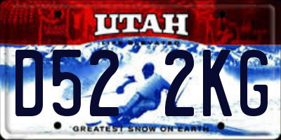 UT license plate D522KG