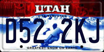 UT license plate D522KJ