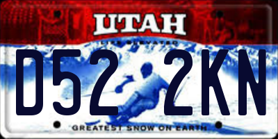 UT license plate D522KN