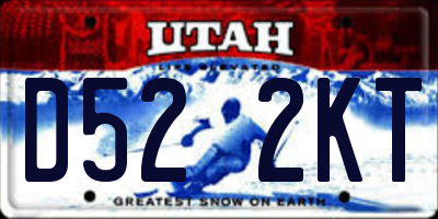 UT license plate D522KT