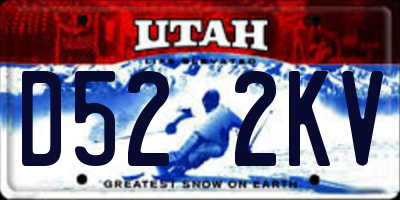 UT license plate D522KV