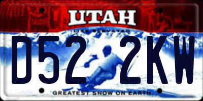 UT license plate D522KW