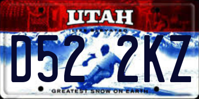 UT license plate D522KZ