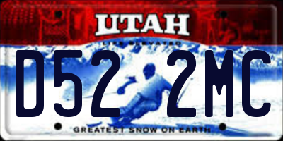 UT license plate D522MC