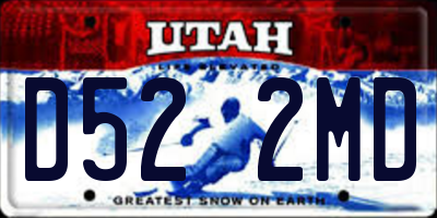 UT license plate D522MD