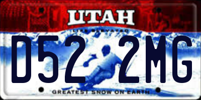 UT license plate D522MG