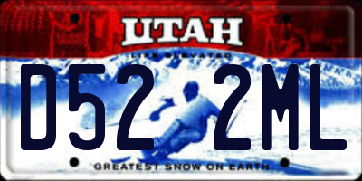 UT license plate D522ML