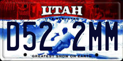 UT license plate D522MM