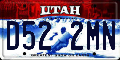 UT license plate D522MN