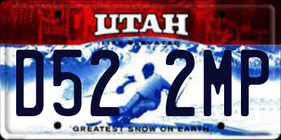 UT license plate D522MP