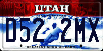 UT license plate D522MX