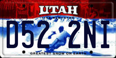 UT license plate D522NI