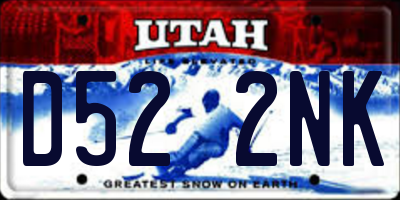UT license plate D522NK