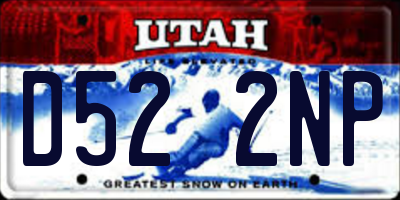 UT license plate D522NP