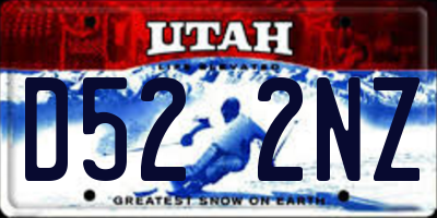 UT license plate D522NZ