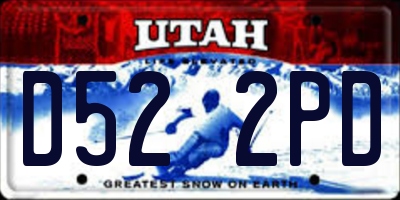 UT license plate D522PD
