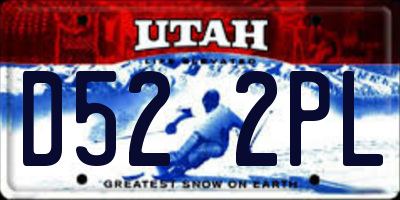 UT license plate D522PL