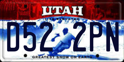 UT license plate D522PN