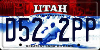 UT license plate D522PP