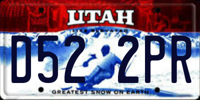 UT license plate D522PR