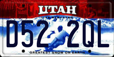 UT license plate D522QL