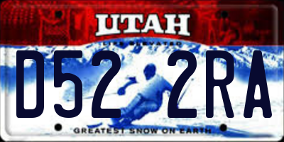 UT license plate D522RA