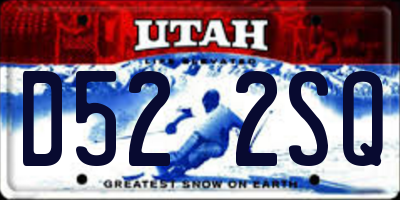 UT license plate D522SQ