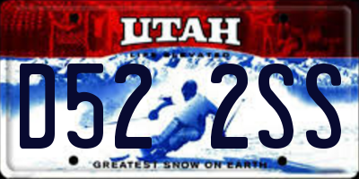 UT license plate D522SS