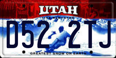 UT license plate D522TJ