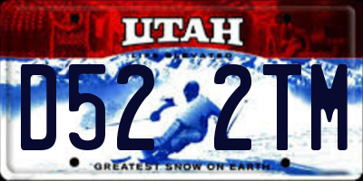 UT license plate D522TM