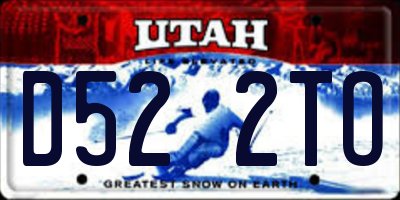 UT license plate D522TO