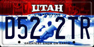 UT license plate D522TR