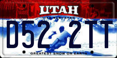 UT license plate D522TT
