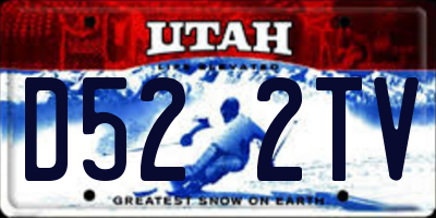 UT license plate D522TV