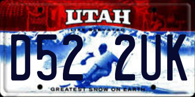 UT license plate D522UK