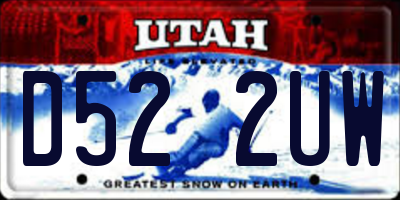 UT license plate D522UW