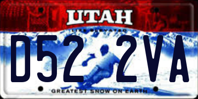 UT license plate D522VA