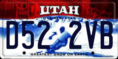 UT license plate D522VB