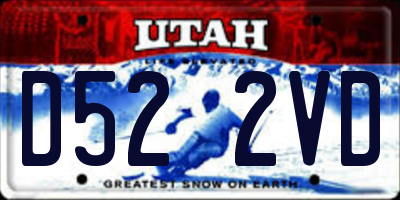 UT license plate D522VD