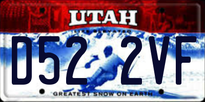 UT license plate D522VF