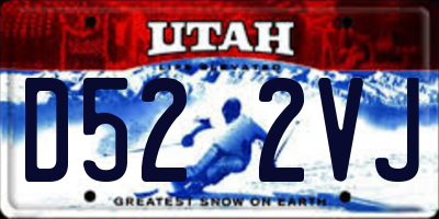 UT license plate D522VJ