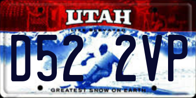 UT license plate D522VP