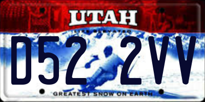 UT license plate D522VV