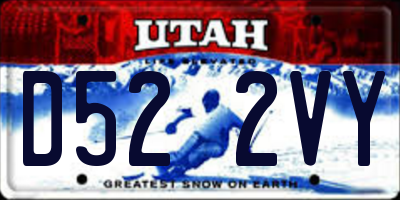 UT license plate D522VY