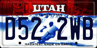 UT license plate D522WB