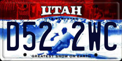 UT license plate D522WC