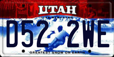 UT license plate D522WE