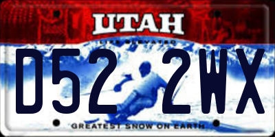 UT license plate D522WX