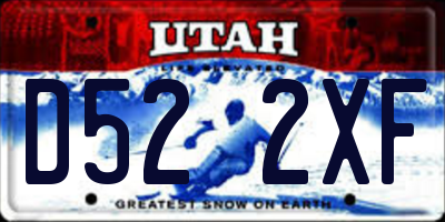 UT license plate D522XF
