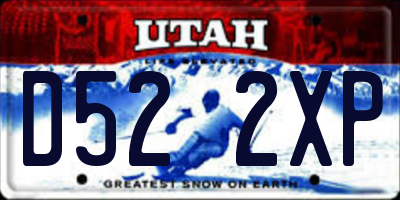 UT license plate D522XP
